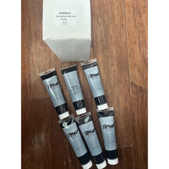 Triarco Other - 6 Pack Triarco Tri-Ink Water Base Block Printing Ink Black 5oz Tubes RA08044